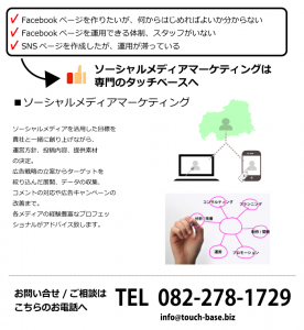 ソーシャルメディアマーケティング　タッチベース　広島