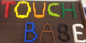 company name made of lego block